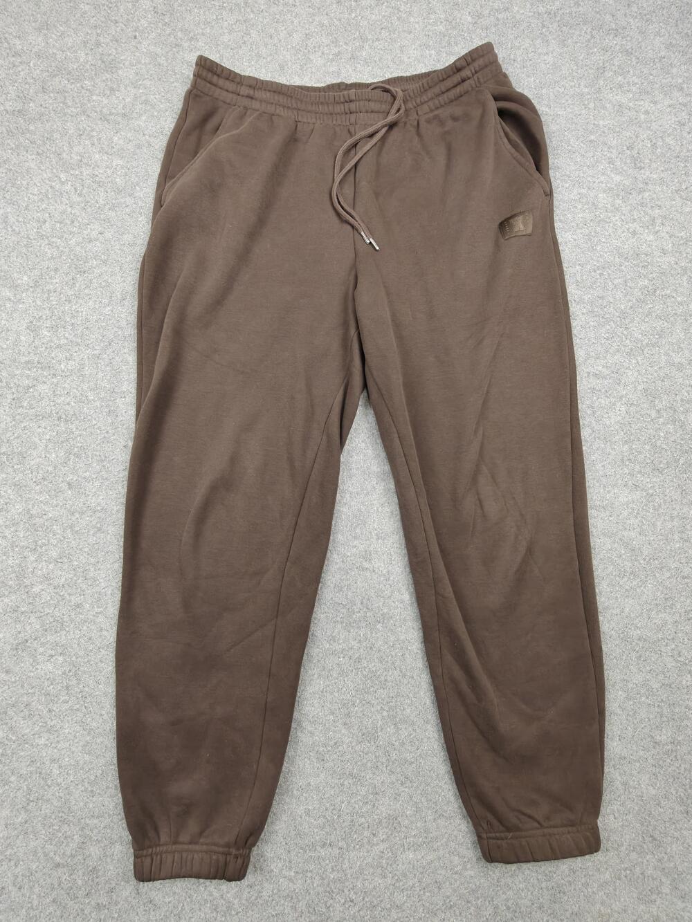 Savage X Fenty Pants Mens Medium Brown Sweatpants Drawstring Pockets 32x31